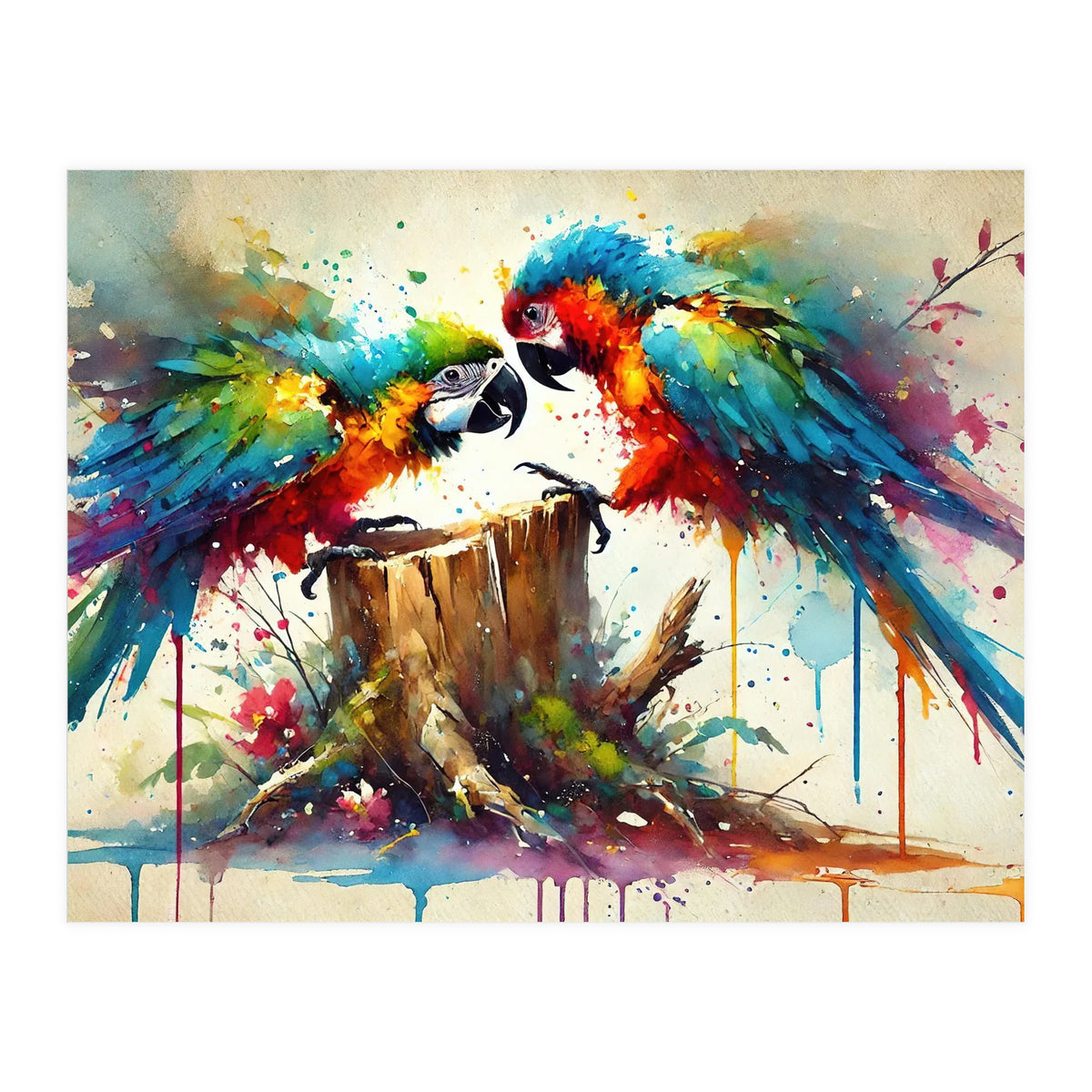 Tropical Macaw Pair (Print Only)