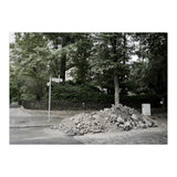 Piled-up rocks under construction on the street (Print Only) thumbnail
