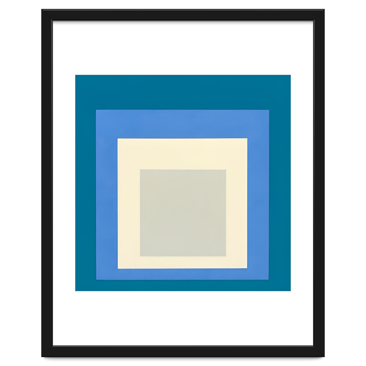 JOSEF ALBERS - HOMAGE TO THE SQUARE: BLUE WHITE GREY