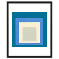 JOSEF ALBERS - HOMAGE TO THE SQUARE: BLUE WHITE GREY