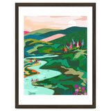 Endless Love, Bohemian Nature Landscape Scenic Meadow, Eclectic Colorful Travel Forest Mountains Sunset thumbnail