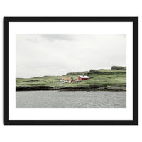 Red house on the shore - Iceland