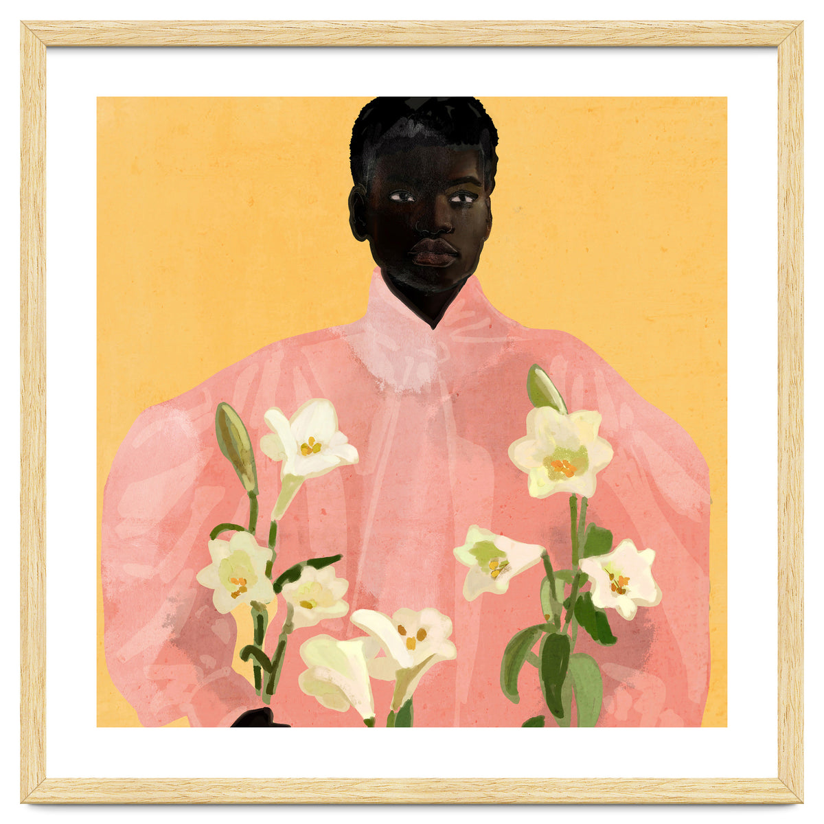 Girl Holding Flowers 2