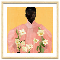Girl Holding Flowers 2