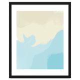 Mellow, Abstract Powder Blue Pastel Pearl Painting, Modern Simple Minimal Waves thumbnail