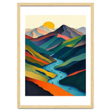 Minimalist Mountain River Landscape thumbnail