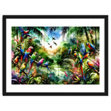 Watercolor Tropical Birds In The Jungle thumbnail