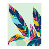Dopamine Botanical, Colorful Tropical Banana Leaves, Plants Jungle Eclectic Contemporary, Bohemian Nature Forest (Print Only) thumbnail