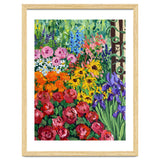 Vibrant Summer Cottage Garden Oil Painting thumbnail