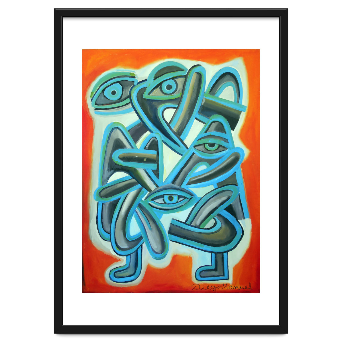 Graffiti Con Ojos Y Lenguas