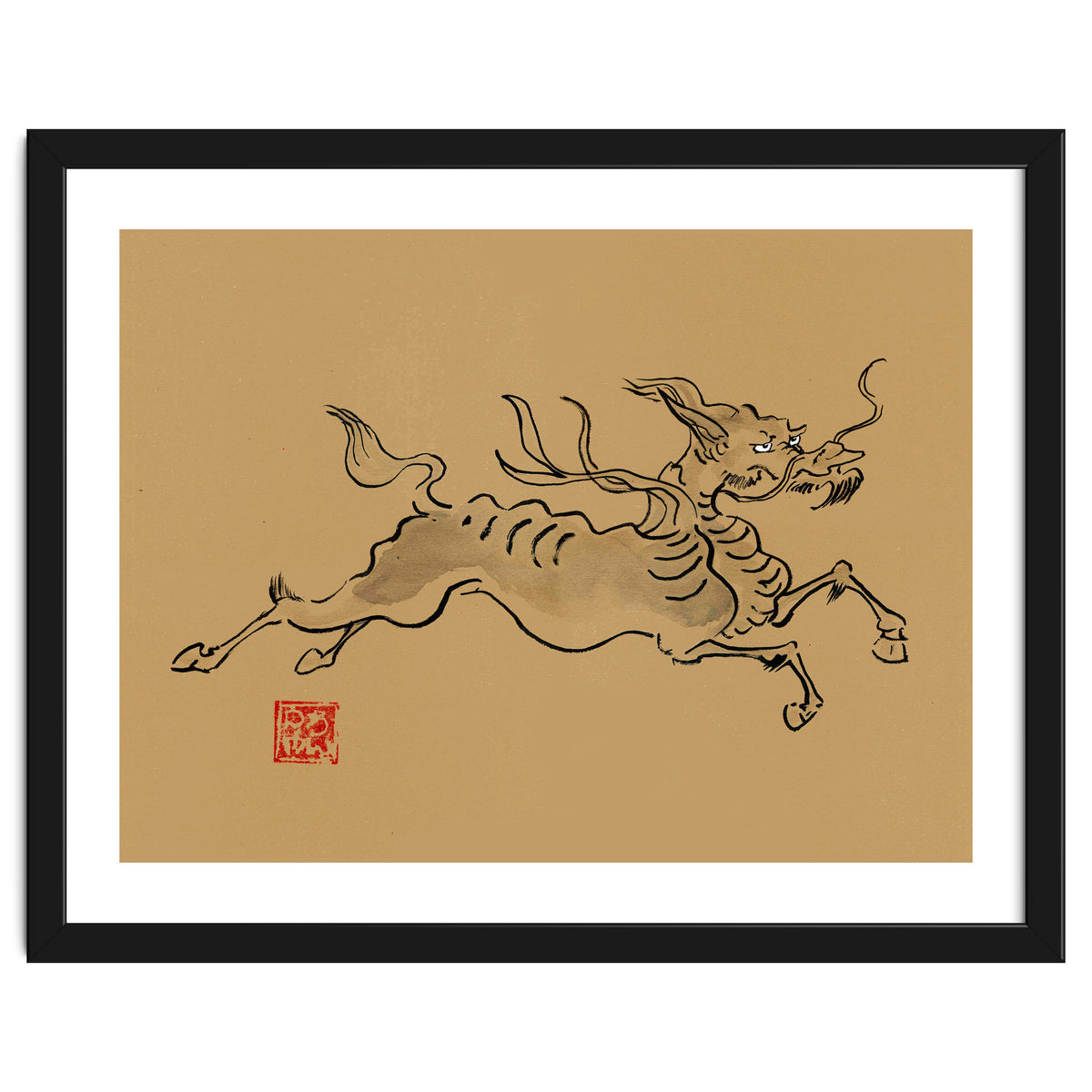 Kirin On Brown Paper