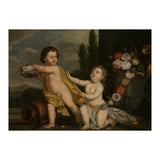German Master (18th Century) – Two Putti with Garlands of Flowers (Print Only) thumbnail