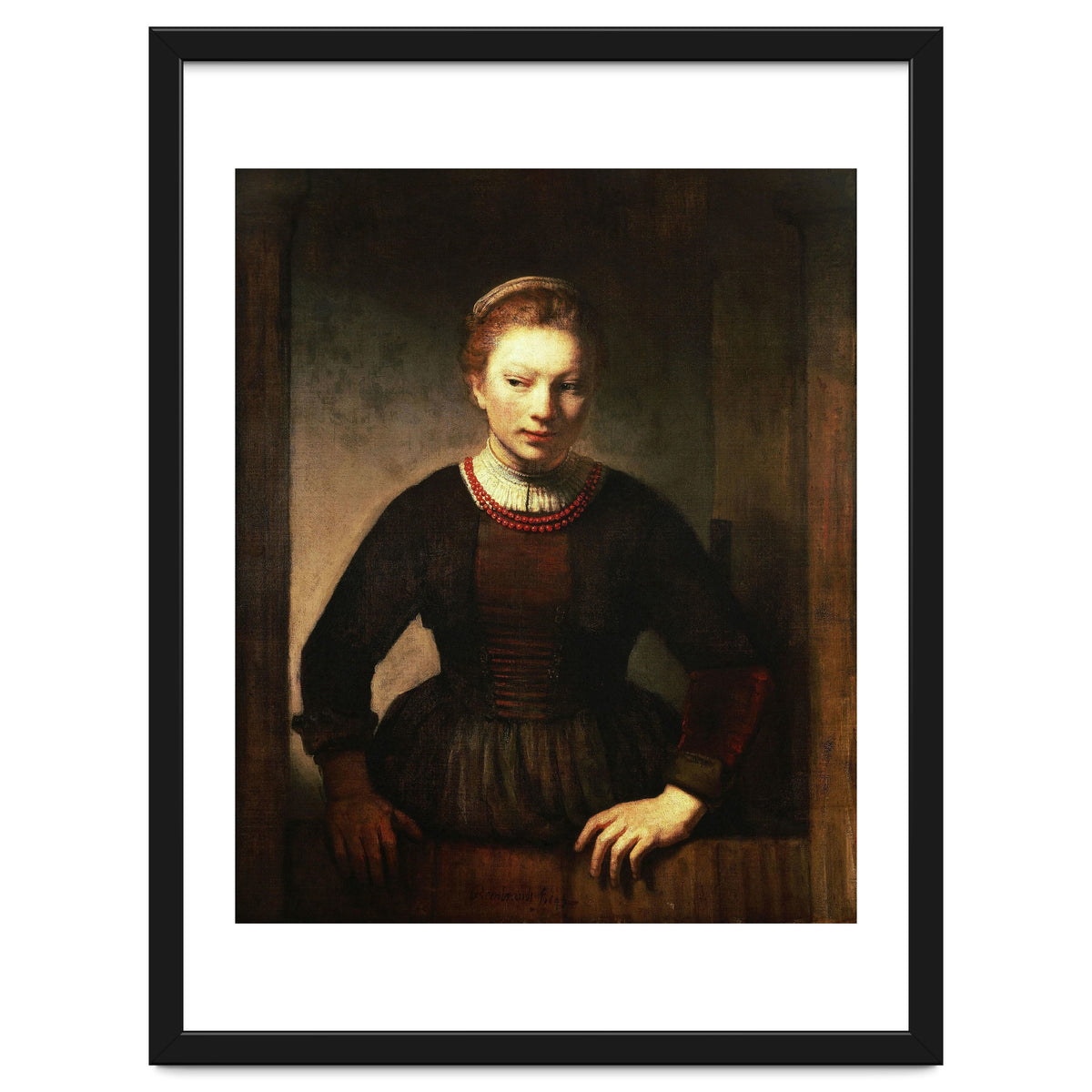 Rembrandt Harmenszoon van Rijn / 'Young Girl at an Open Half-Door', 1645.