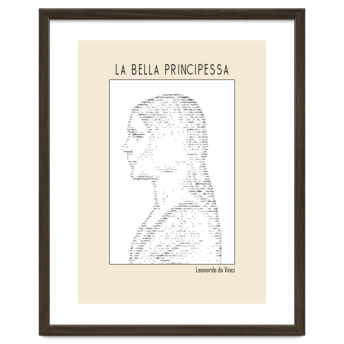 La Bella Principessa – Leonardo Da Vinci Ascii Art