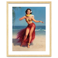 Pinup Girl In Hawaiian Costume