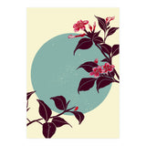 Pink flowers on a blue moon (Print Only) thumbnail