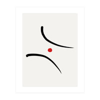 Minimalist and abstract artwork with lines and a circle (Print Only)