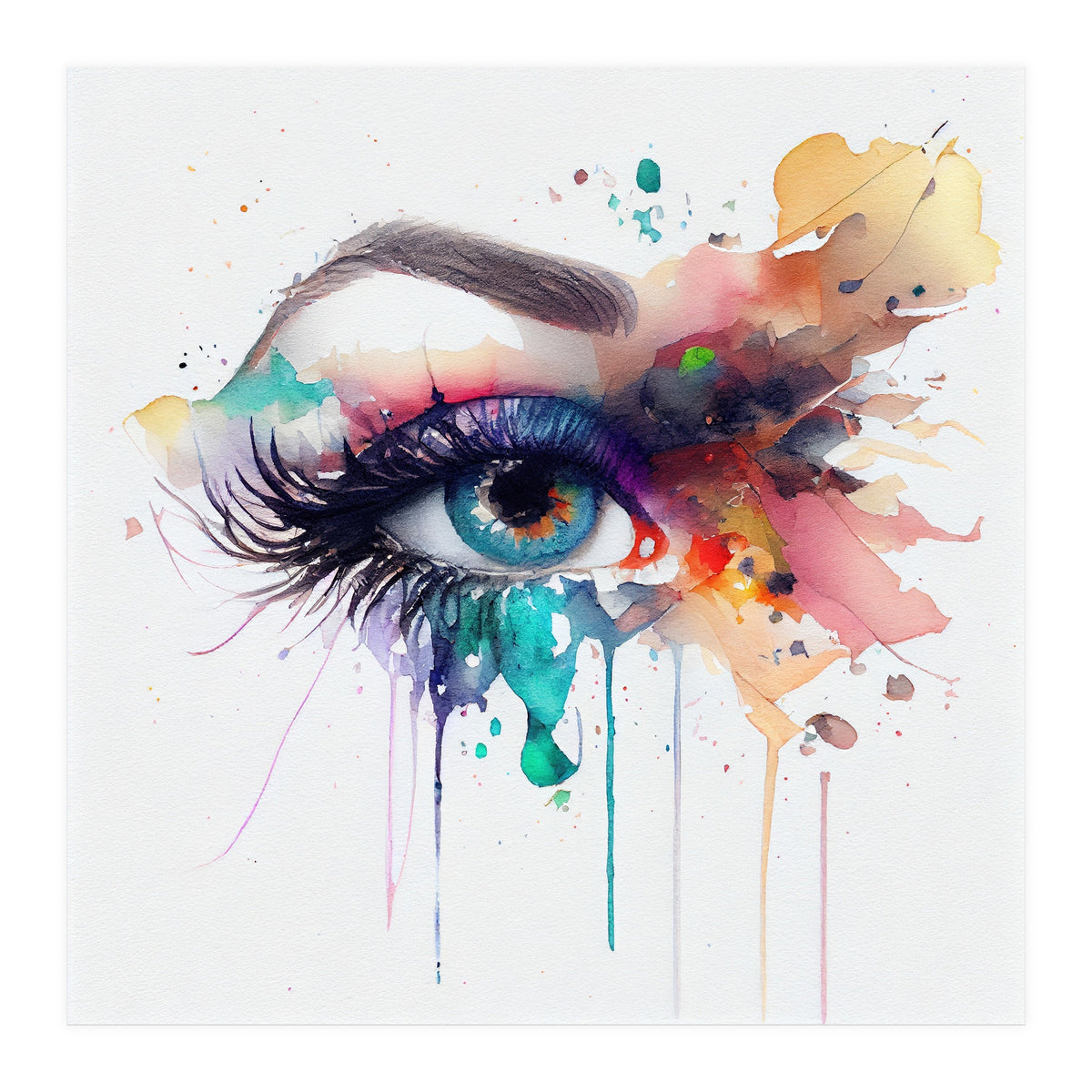 Watercolor Woman Eye #2 (Print Only)