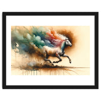 Galloping Horse Color Burst