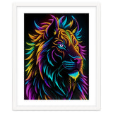 Lion Colored Neon Art thumbnail