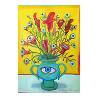 Flores Con Ojos Y Bocas (Print Only)