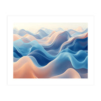 Ethereal Fluid Waves Abstract Art (Print Only)