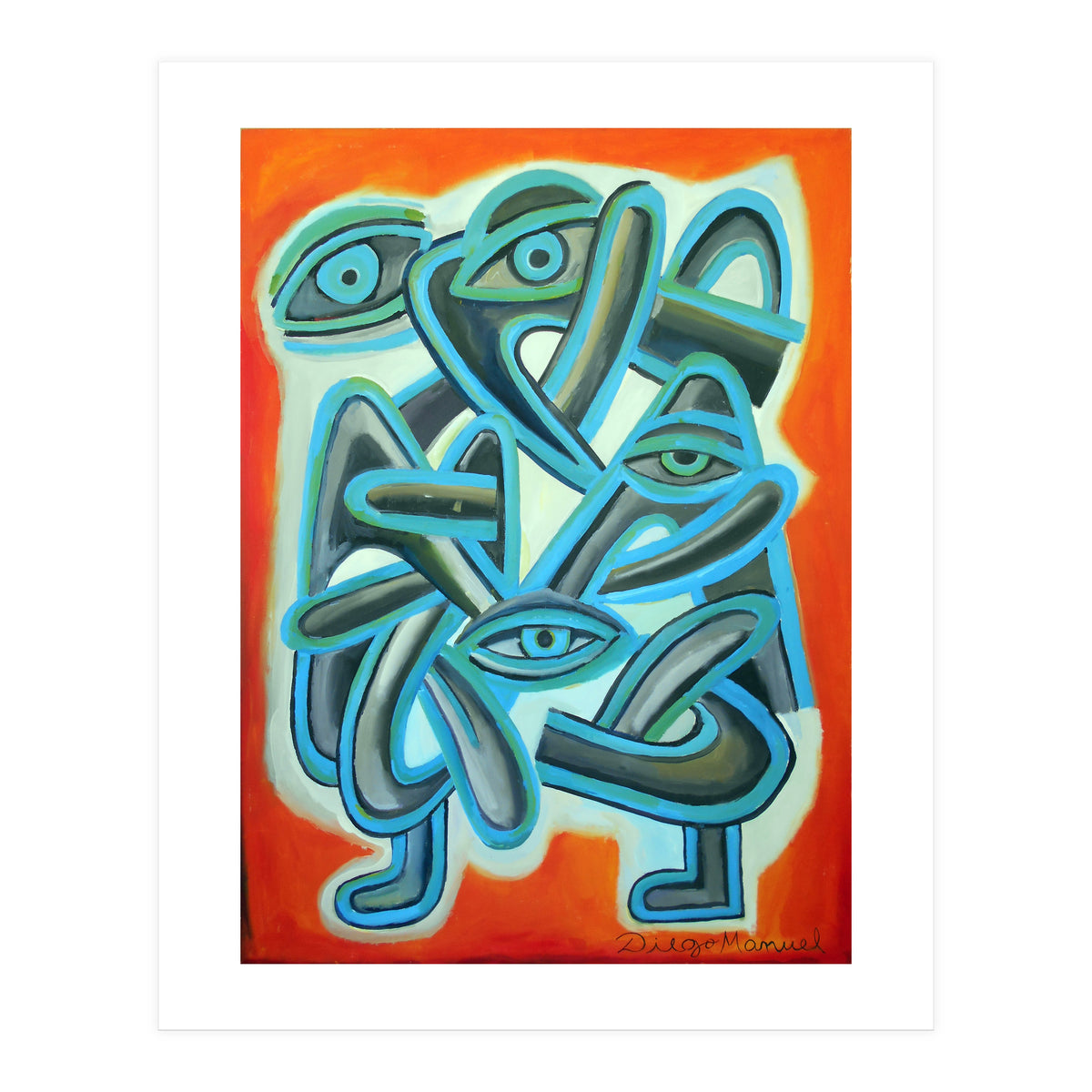 Graffiti Con Ojos Y Lenguas (Print Only)