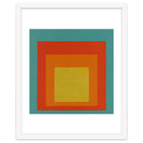 JOSEF ALBERS - HOMAGE TO THE SQUARE GREEN RED YELLOW ORANGE thumbnail