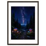 Enchanted Midnight Forest: Glowing Mushrooms and Milky Way thumbnail