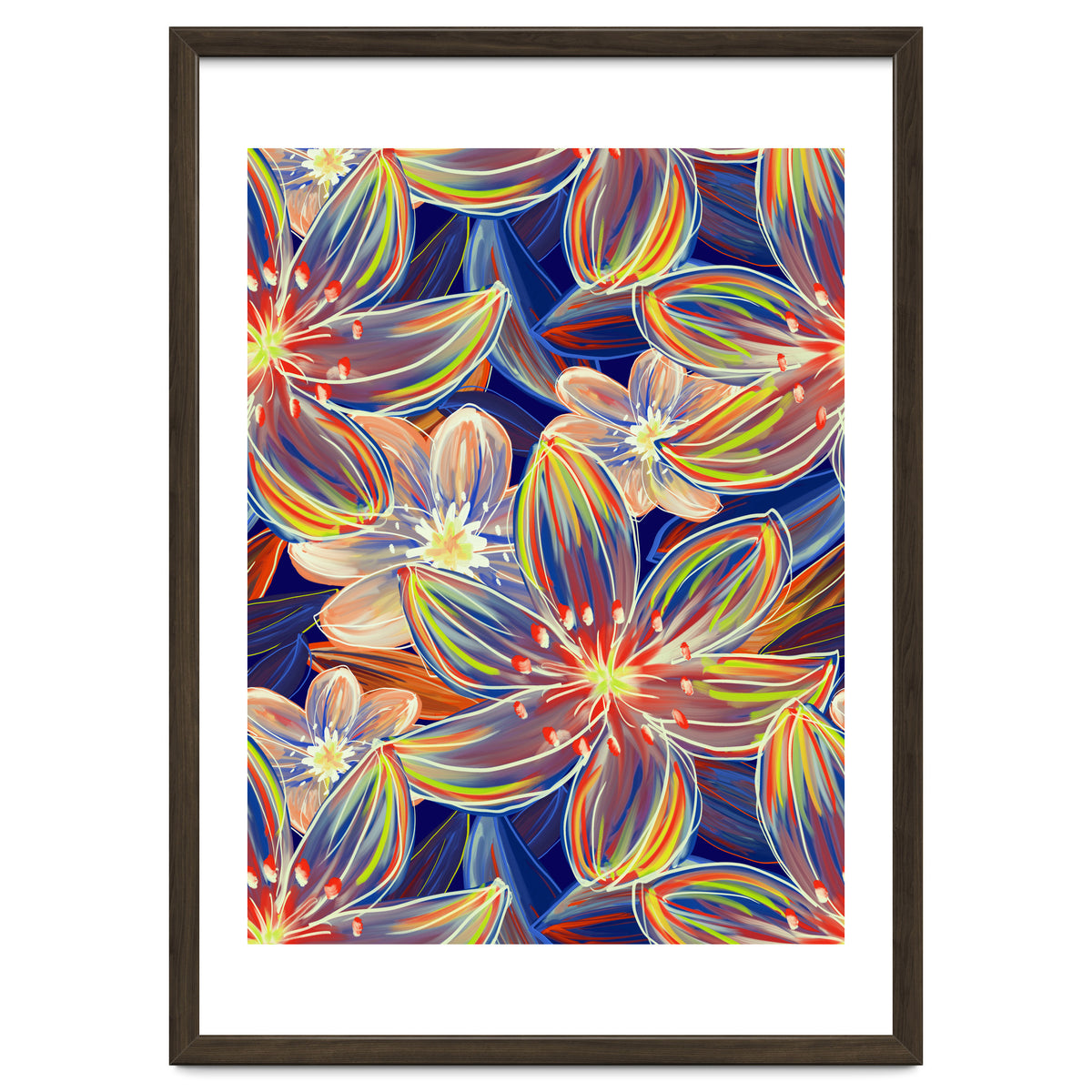 Fluo Bloom Orange & Blue