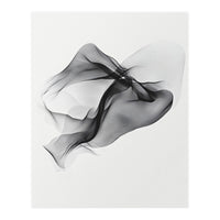 Abstract Black Flowing Fabric Wave (Print Only)