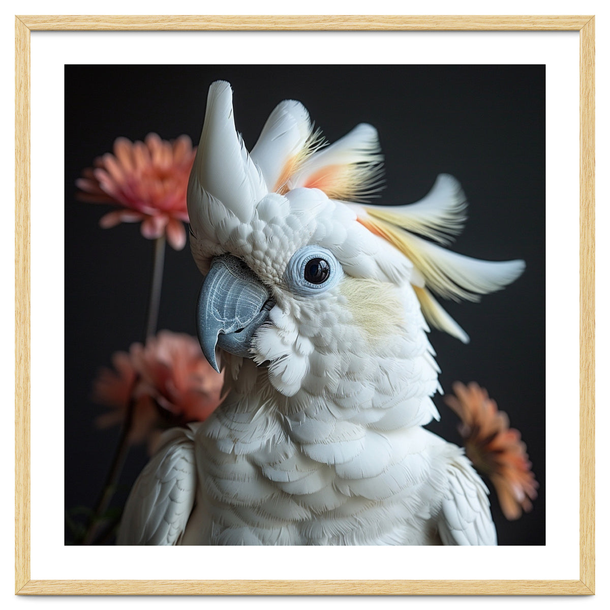 Beautiful Cockatoo Parrot With Yellow Crest