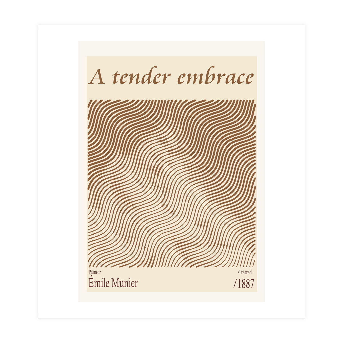 A Tender Embrace – Émile Munier (1887) (Print Only)