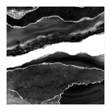 Black & Silver Agate Texture 08  (Print Only) thumbnail