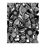 African Tribal, Black & White Abstract Drawing Sketch Line Art, Rustic Botanical Illustration, Bohemian Eclectic Scandinavian Vintage Bold (Print Only) thumbnail