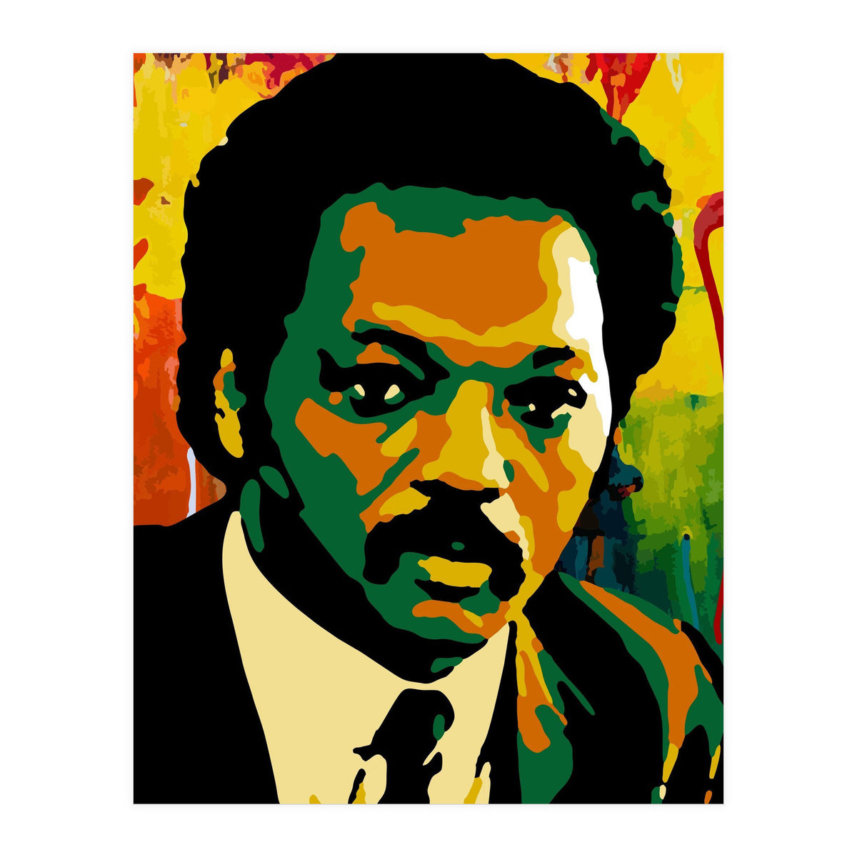 Jesse Jackson Colorful Abstract Art 2 (Print Only)
