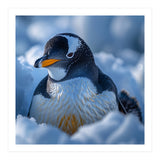 Gentoo Penguin In Its Natural Snowy Habitat (Print Only) thumbnail