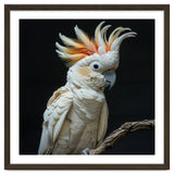 White Cockatoo Parrot Bird Perched On Branch thumbnail