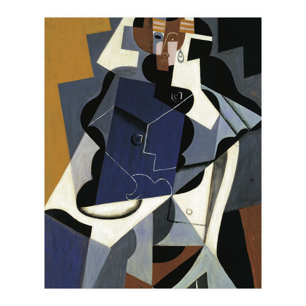 Juan Gris (Madrid, 1887-Boulogne-sur-Seine, 1927). Seated Woman (1917). Oil on panel. 116 x 73 cm. (Print Only)