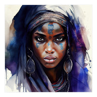 Watercolor Tuareg Woman #4 (Print Only)