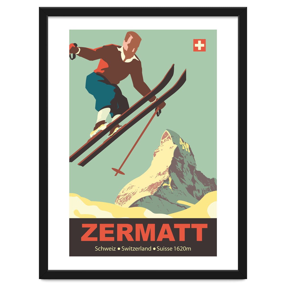 Ski Jump on Zermatt, Switzerland