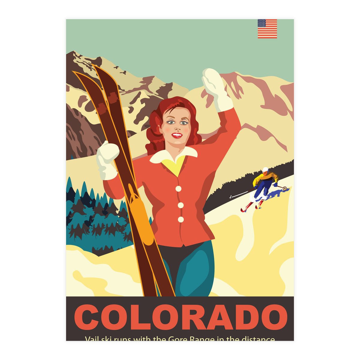 Colorado Ski Girl (Print Only)