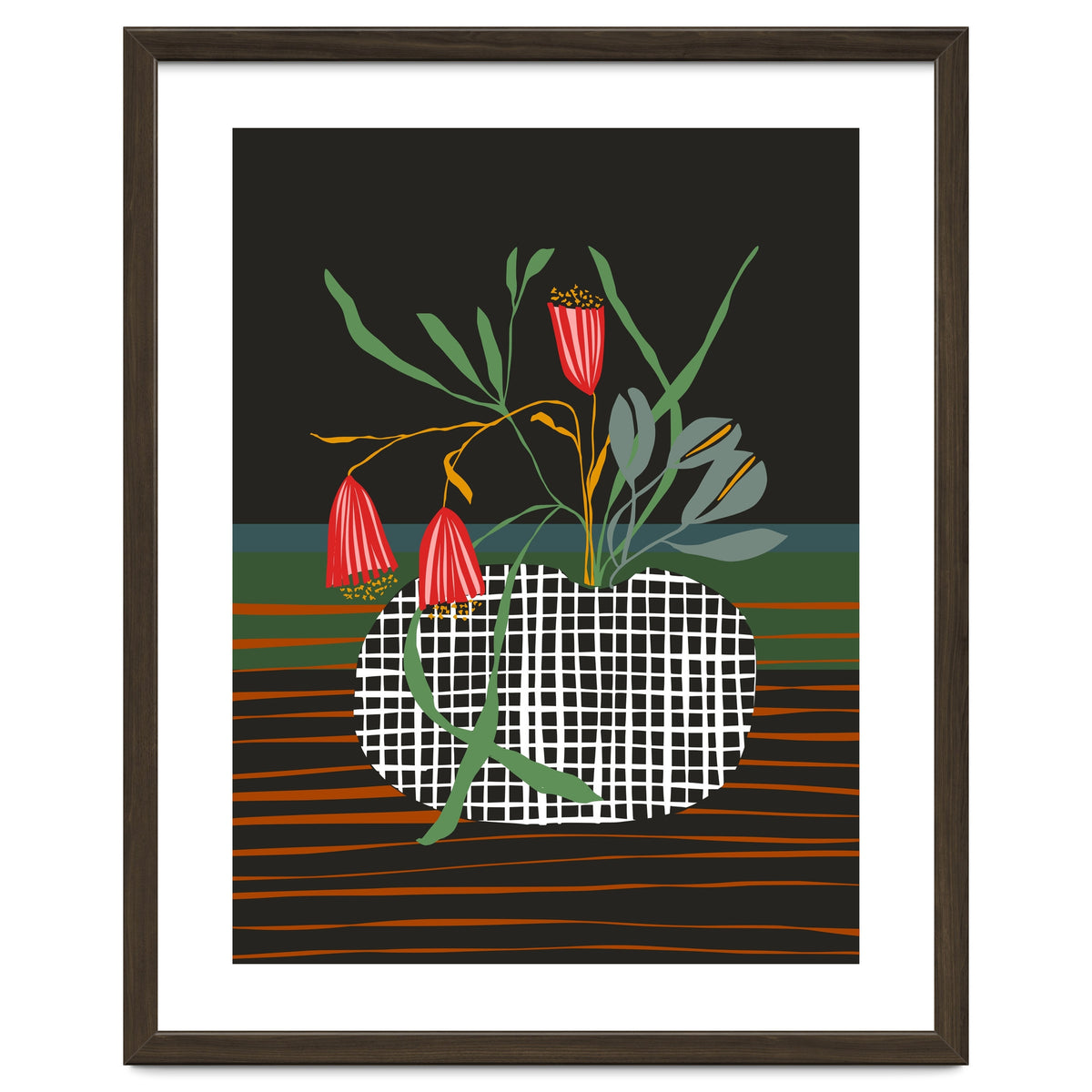 Midcentury vase dark