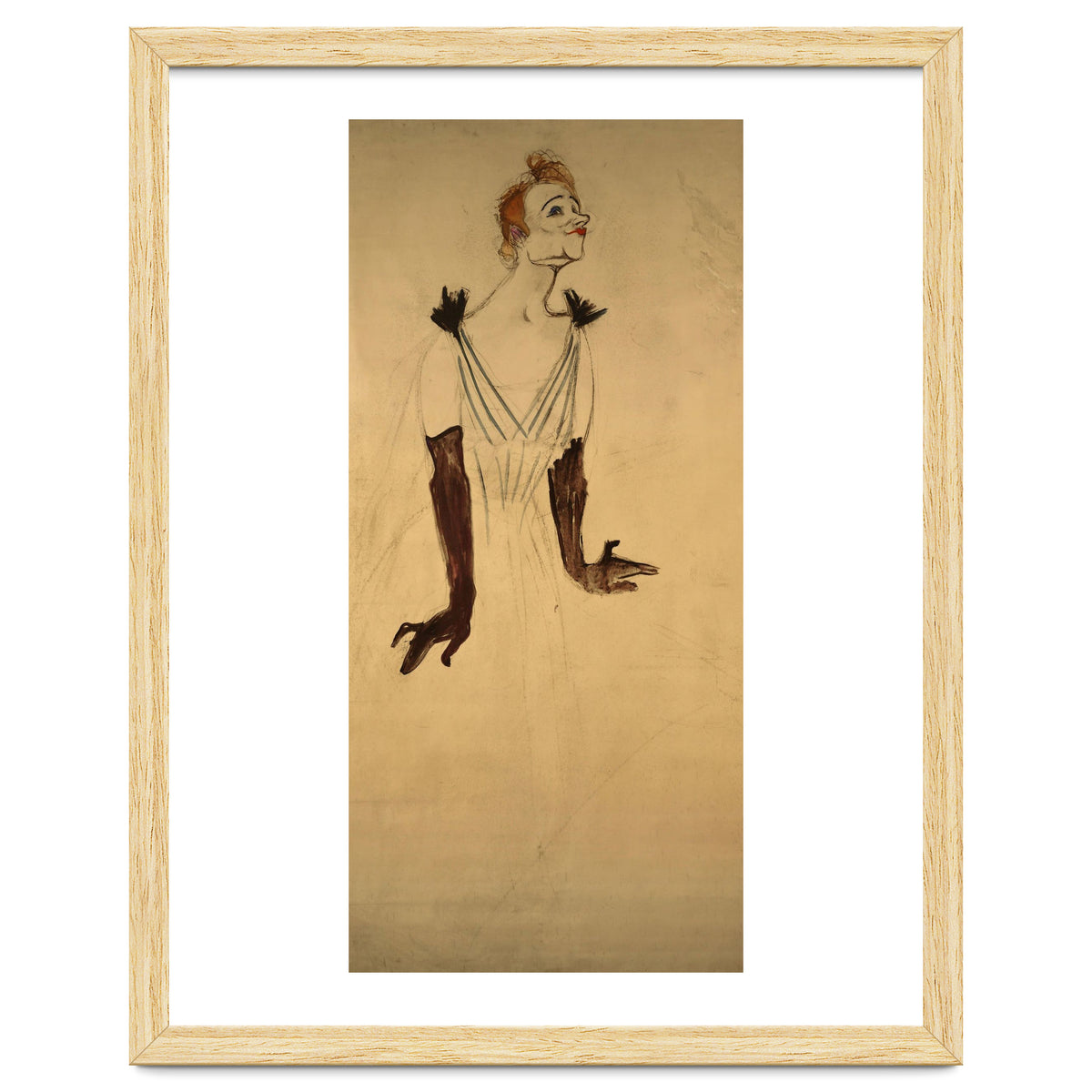 Henri de Toulouse-Lautrec / 'Yvette Guilbert', 1894, 186 x 93 cm.