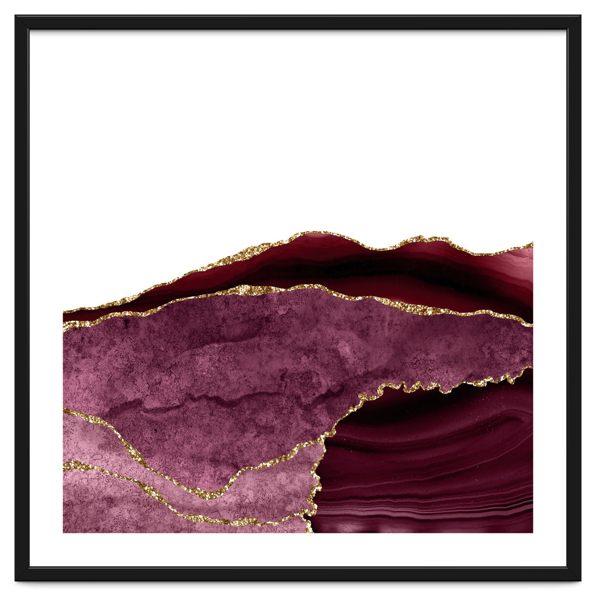Burgundy & Gold Agate Texture 28