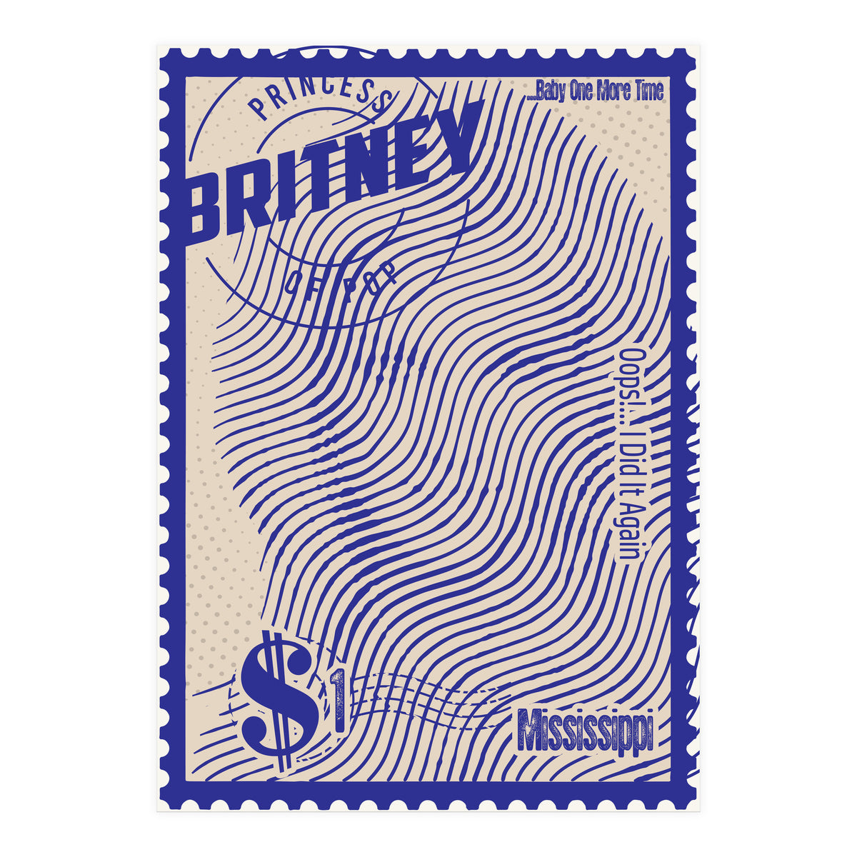 Britney Spears Stamps Art (Print Only)