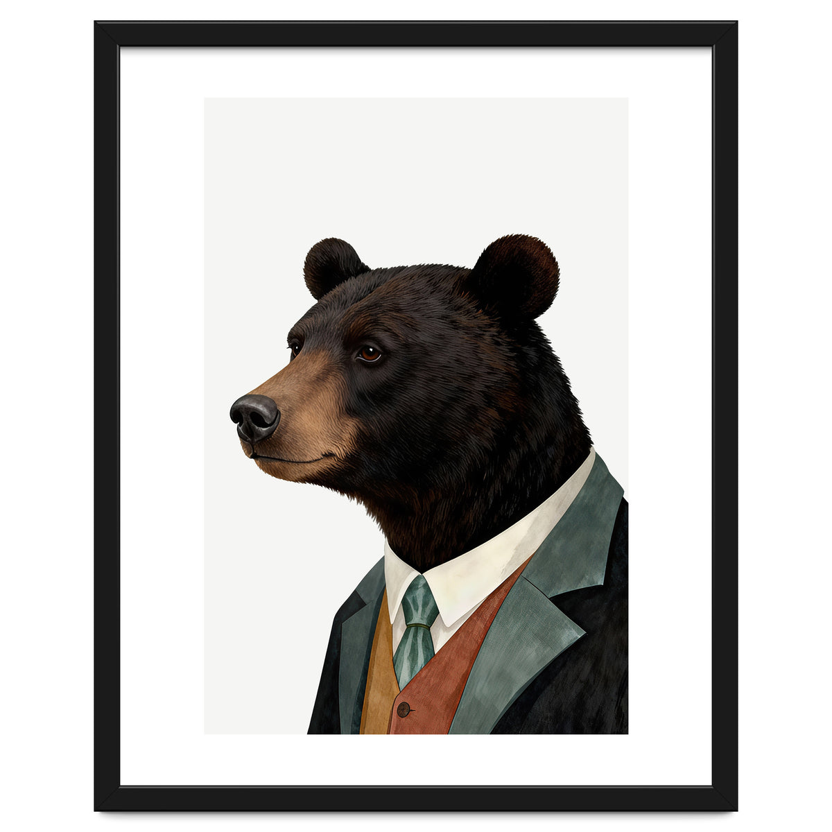 Black Bear In Suit