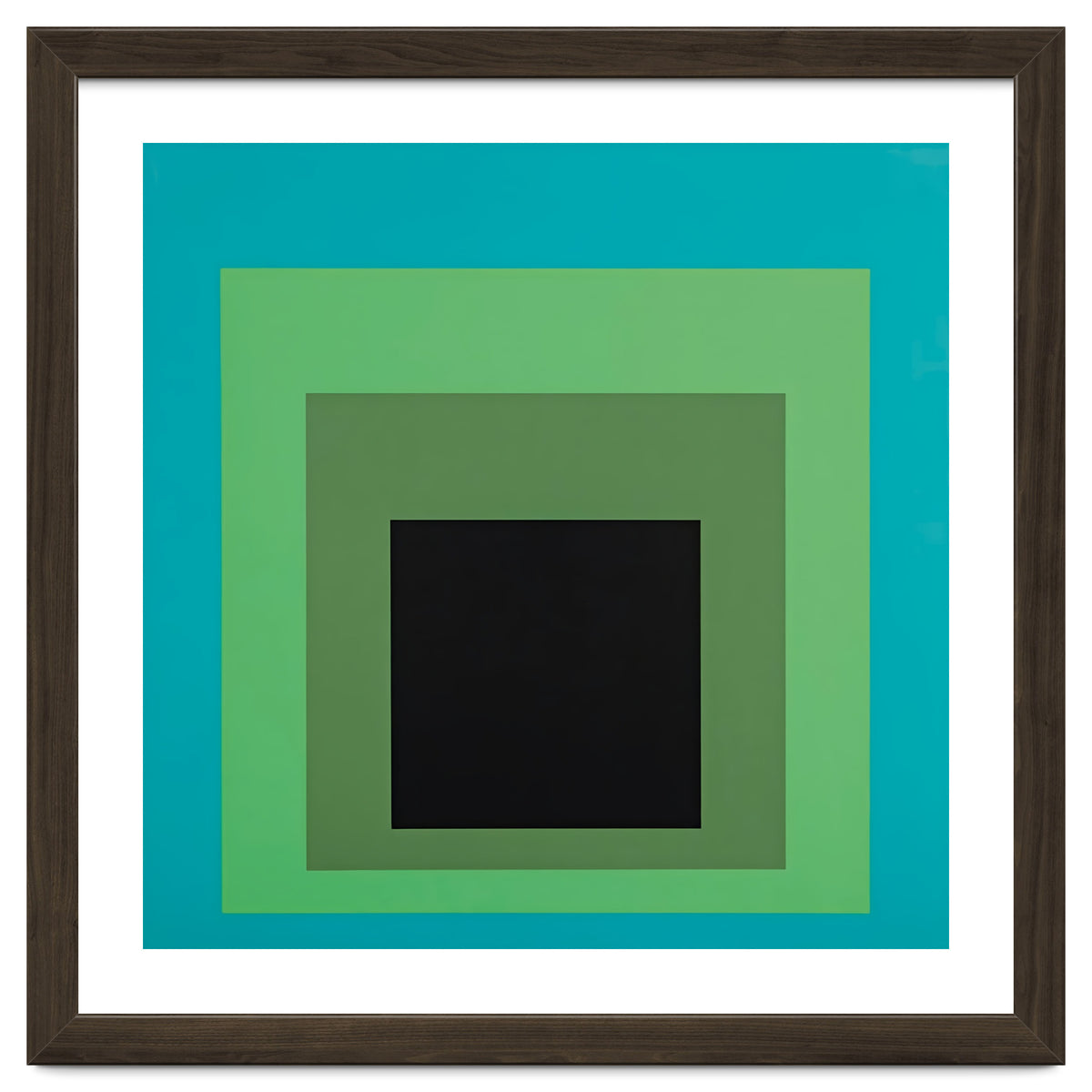 JOSEF ALBERS - HOMAGE TO THE SQUARE GREEN BLACK