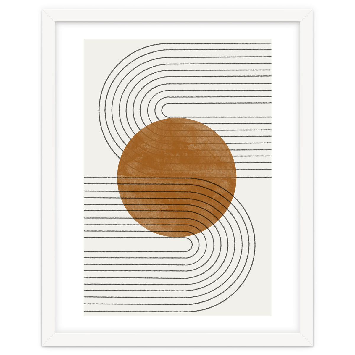 BROWN MINIMALIST MOON