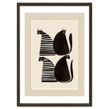 Minimalist Cats In Black And White thumbnail